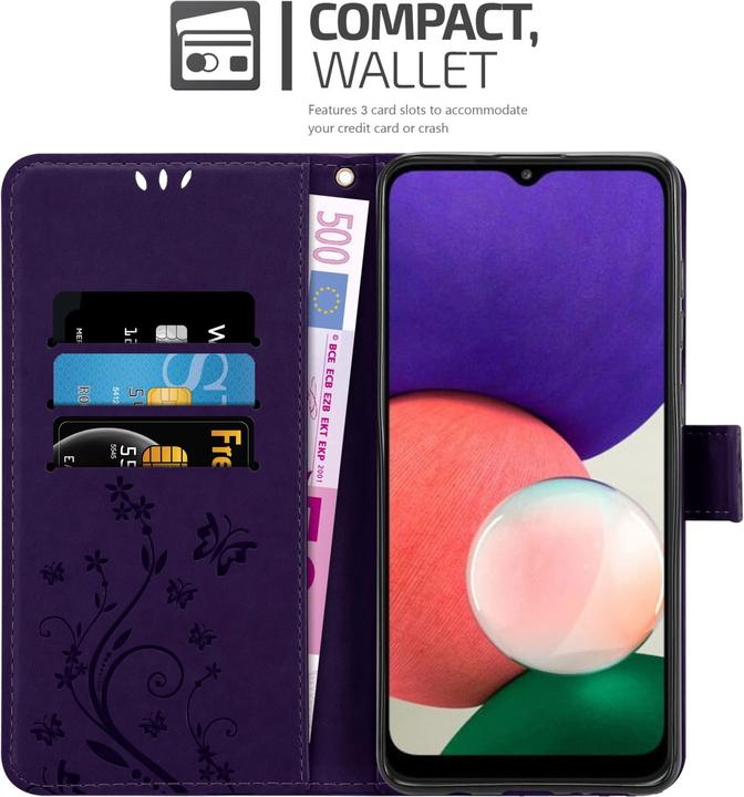 Image du produit Cadorabo Pochette Flower Book (Samsung Galaxy A22 5G)