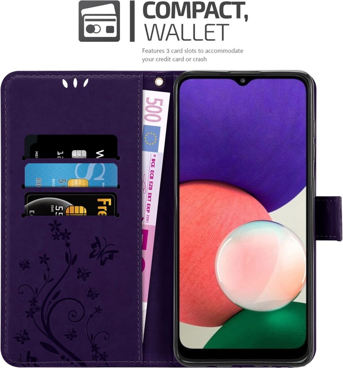 Actual product image Cadorabo Flower Book cover (Samsung Galaxy A22 5G)