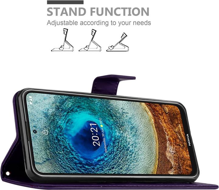 Produktbild Cadorabo Flower Book Hülle (Nokia X10, Nokia X20)