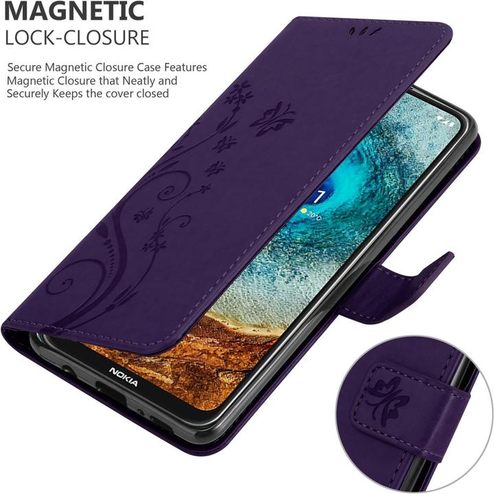 Produktbild Cadorabo Flower Book Hülle (Nokia X10, Nokia X20)