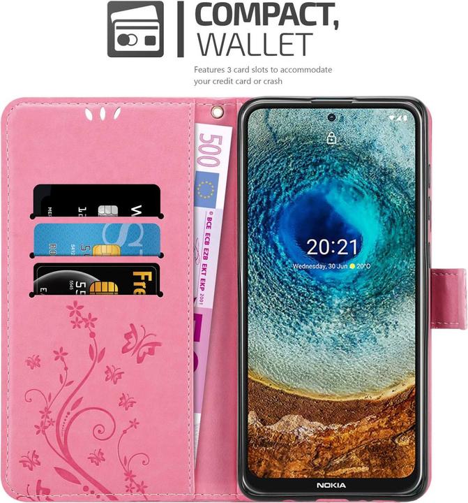 Produktbild Cadorabo Flower Book Hülle (Nokia X10, Nokia X20)