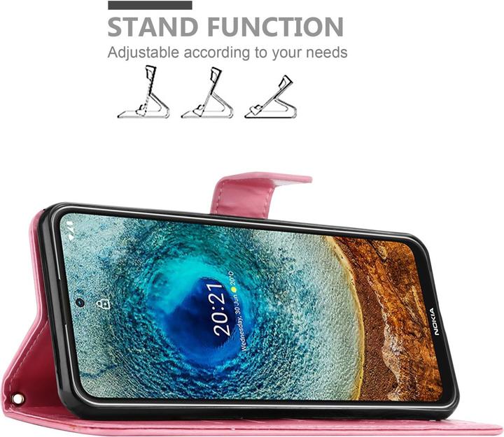 Produktbild Cadorabo Flower Book Hülle (Nokia X10, Nokia X20)