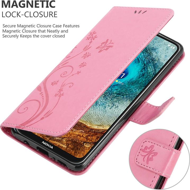 Produktbild Cadorabo Flower Book Hülle (Nokia X10, Nokia X20)