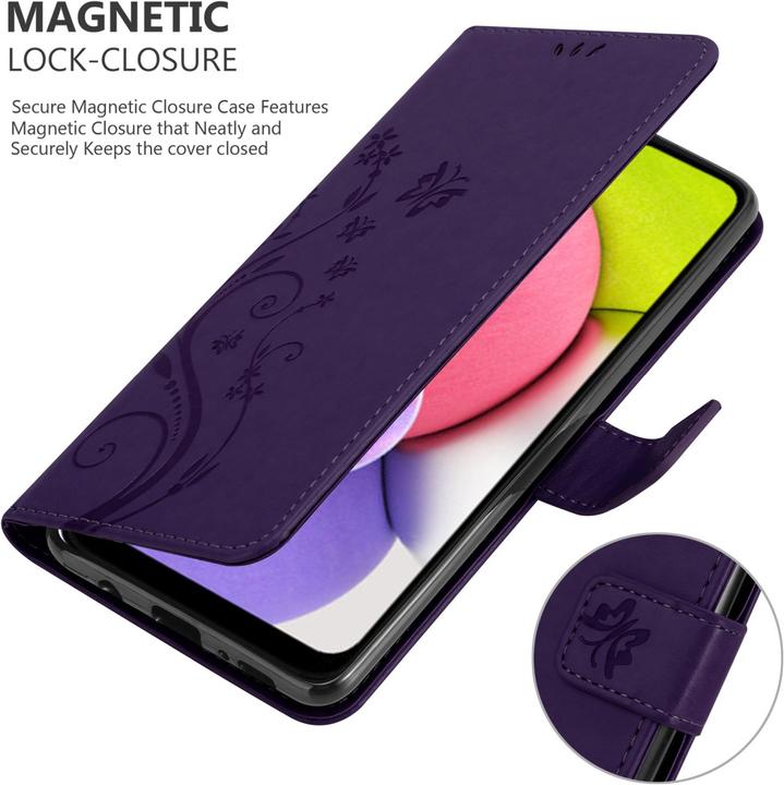 Actual product image Cadorabo Flower Book cover (Samsung Galaxy A03s)