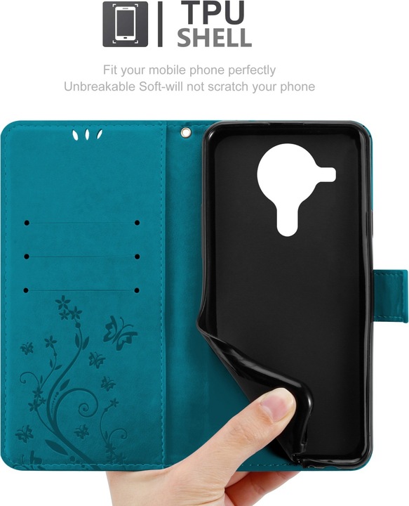 Actual product image Cadorabo Flower Book cover (Nokia 5.4)