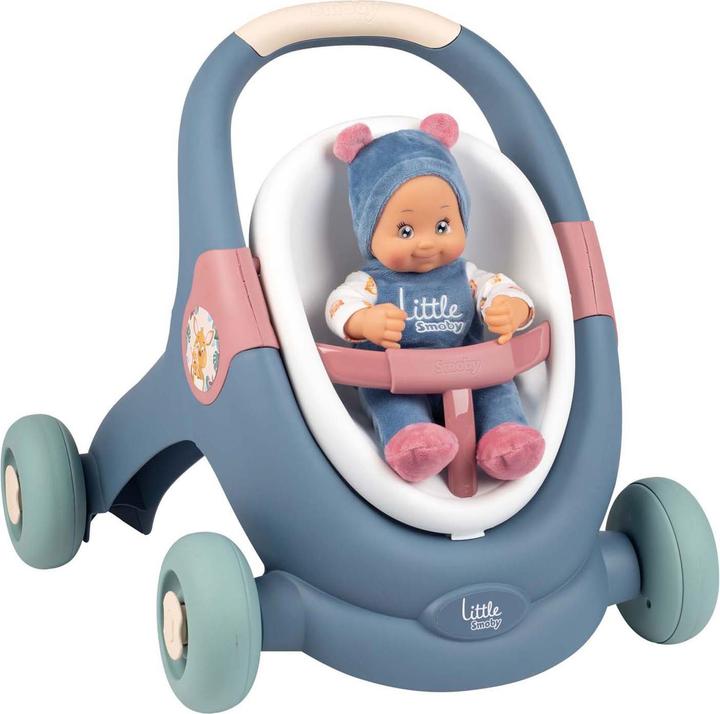 Smoby Carrozzina per bambole con girello 3 in 1