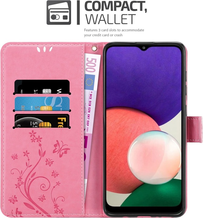 Actual product image Cadorabo Flower Book cover (Samsung Galaxy A22 5G)