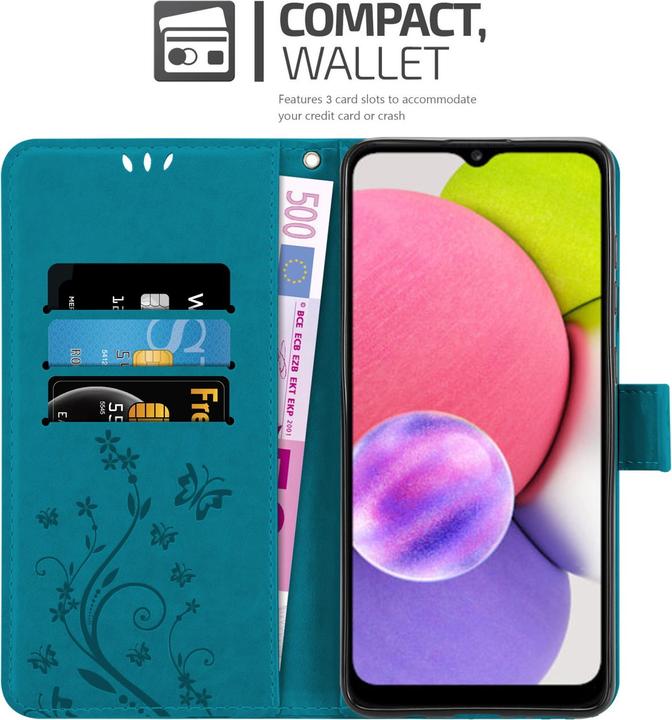 Actual product image Cadorabo Flower Book cover (Samsung Galaxy A03s)