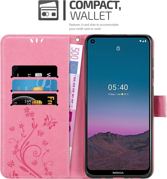 Produktbild Cadorabo Flower Book Hülle (Nokia 5.4)
