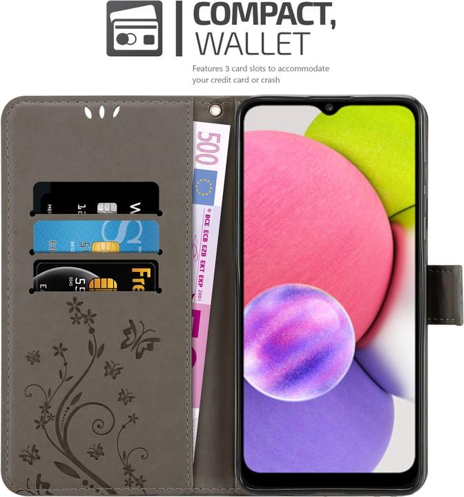Actual product image Cadorabo Flower Book cover (Samsung Galaxy A03s)