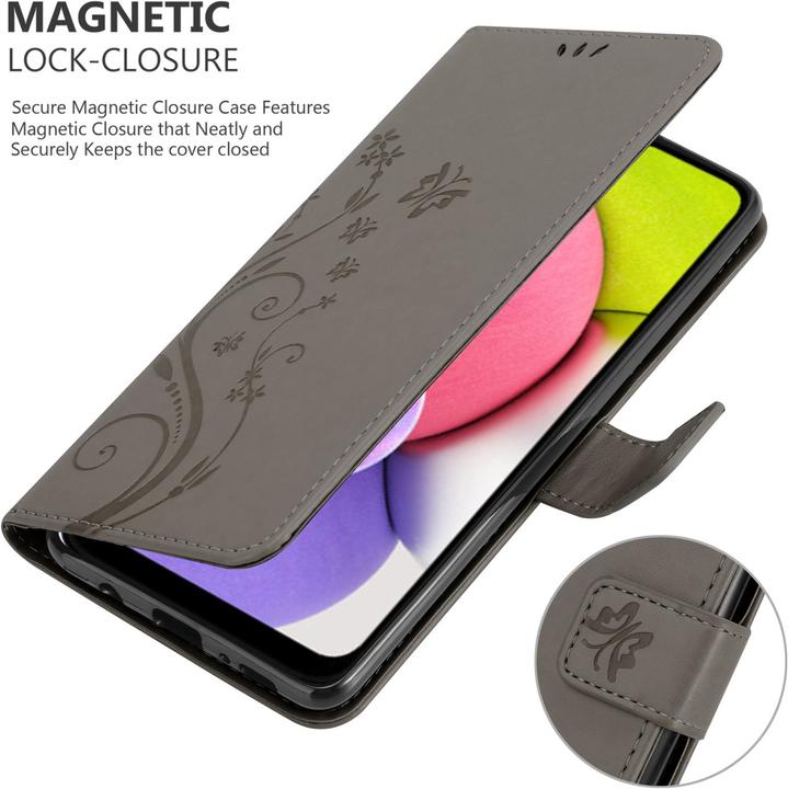 Actual product image Cadorabo Flower Book cover (Samsung Galaxy A03s)