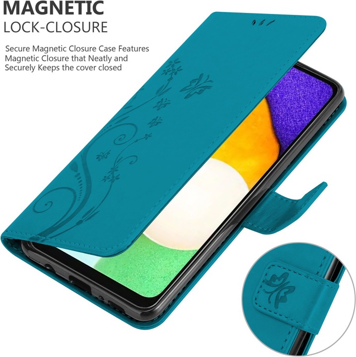 Actual product image Cadorabo Flower Book cover (Samsung Galaxy A13 5G)