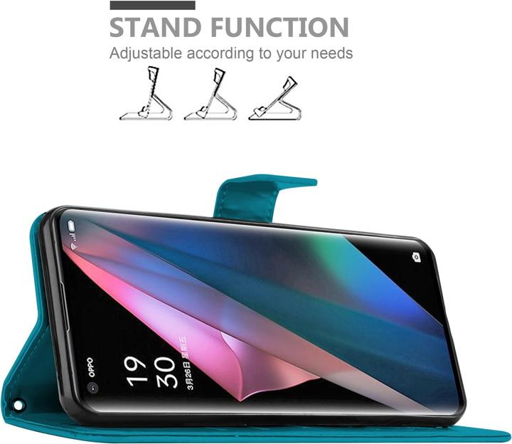 Produktbild Cadorabo Flower Book Hülle (Oppo Find X3 Pro)