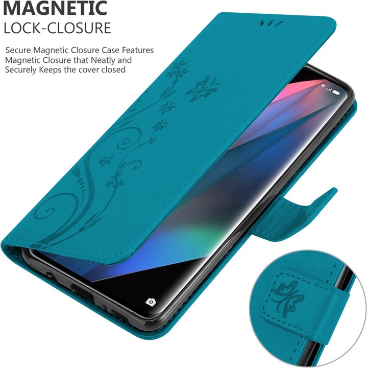 Actual product image Cadorabo Flower Book cover (Oppo Find X3 Pro)