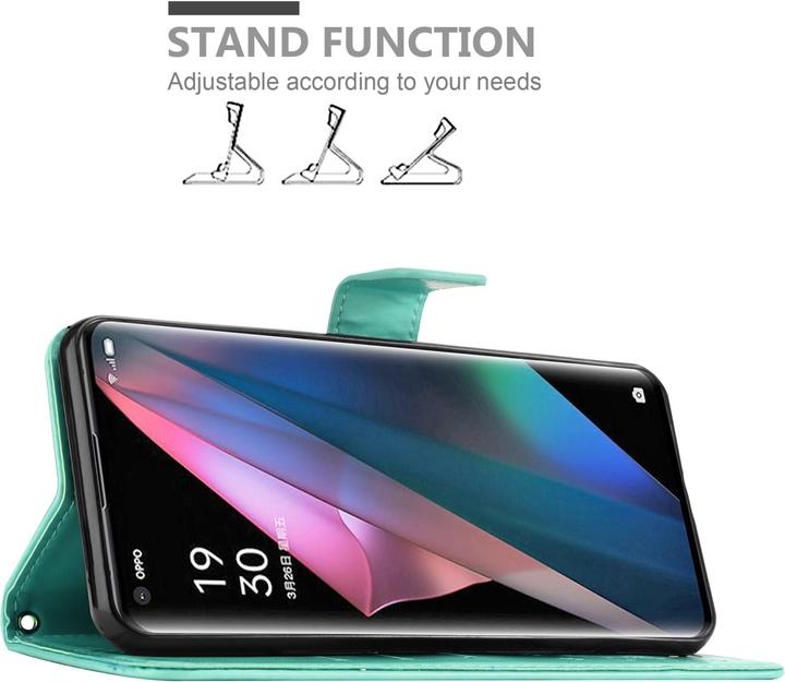 Produktbild Cadorabo Flower Book Hülle (Oppo Find X3 Pro)