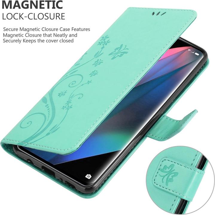 Produktbild Cadorabo Flower Book Hülle (Oppo Find X3 Pro)