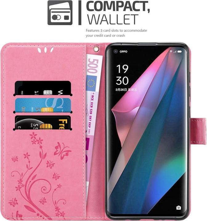 Produktbild Cadorabo Flower Book Hülle (Oppo Find X3 Pro)