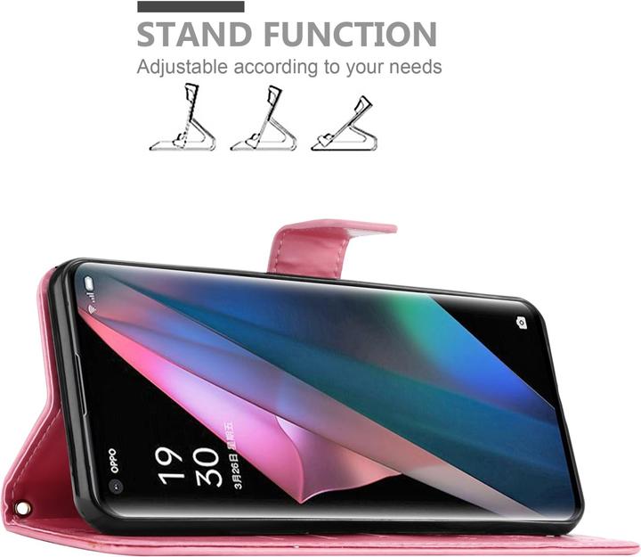 Produktbild Cadorabo Flower Book Hülle (Oppo Find X3 Pro)