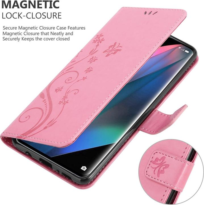 Produktbild Cadorabo Flower Book Hülle (Oppo Find X3 Pro)