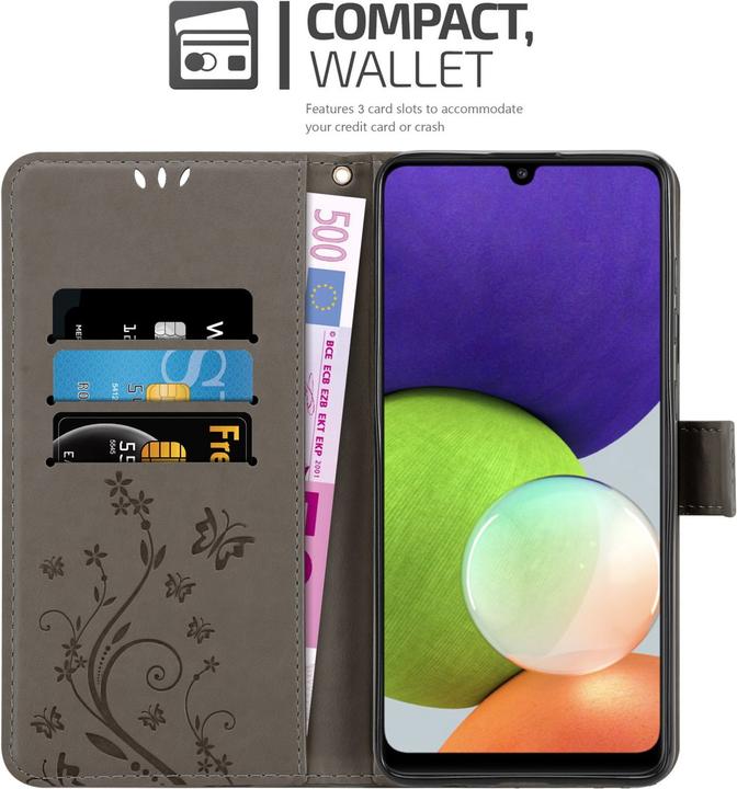 Actual product image Cadorabo Flower Book cover (Samsung Galaxy M22, Samsung Galaxy A22, Samsung Galaxy A32)