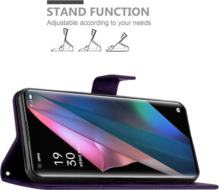 Produktbild Cadorabo Flower Book Hülle (Oppo Find X3 Pro)