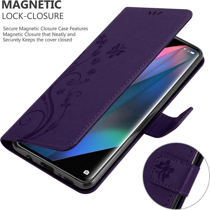 Produktbild Cadorabo Flower Book Hülle (Oppo Find X3 Pro)