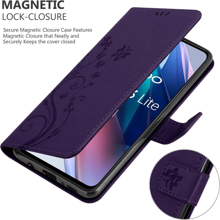 Actual product image Cadorabo Flower Book cover (Oppo Find X3 Lite)