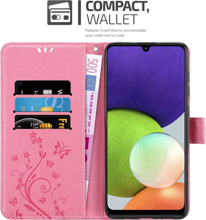 Produktbild Cadorabo Flower Book Hülle (Samsung Galaxy A22, Samsung Galaxy A32, Samsung Galaxy M22)