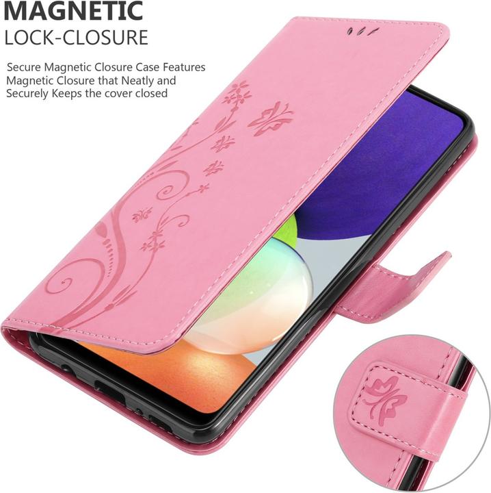 Produktbild Cadorabo Flower Book Hülle (Samsung Galaxy A22, Samsung Galaxy A32, Samsung Galaxy M22)