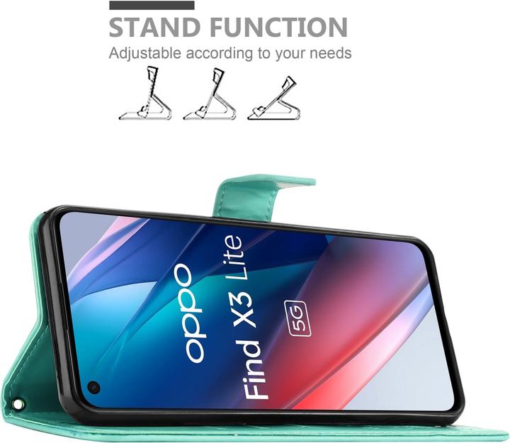 Actual product image Cadorabo Flower Book cover (Oppo Find X3 Lite)