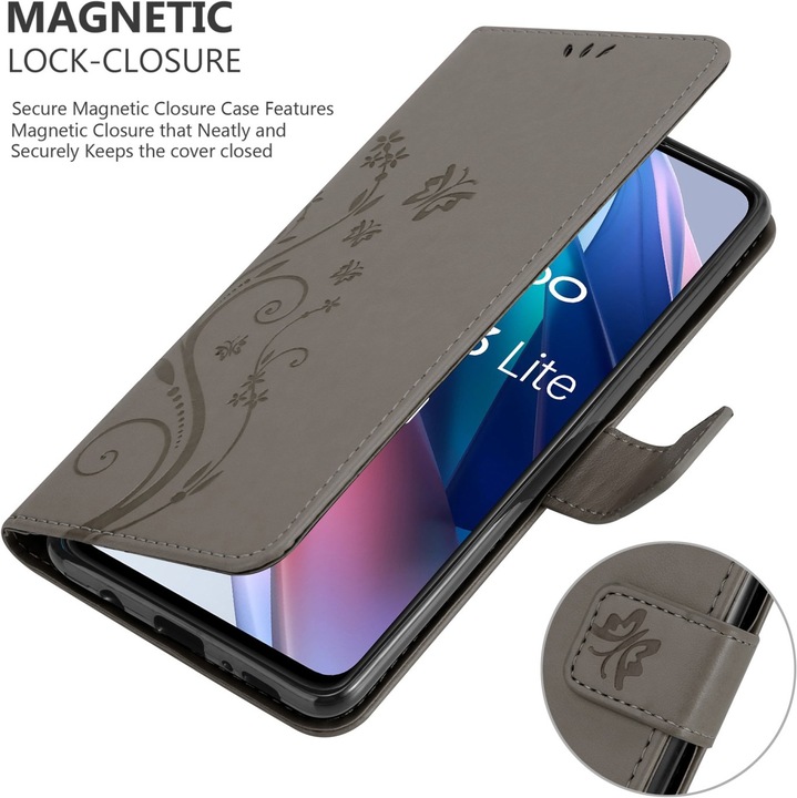 Actual product image Cadorabo Flower Book cover (Oppo Find X3 Lite)