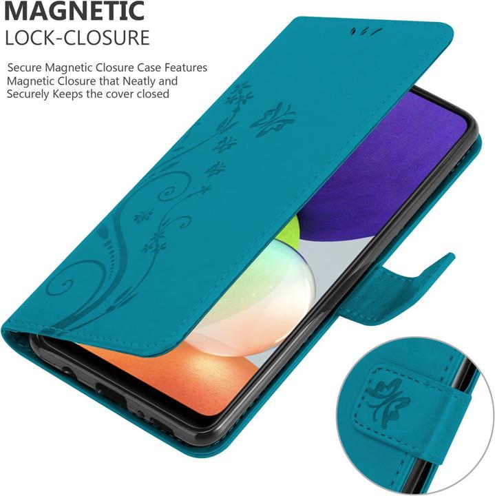 Produktbild Cadorabo Flower Book Hülle (Samsung Galaxy M22, Samsung Galaxy A22, Samsung Galaxy A32)
