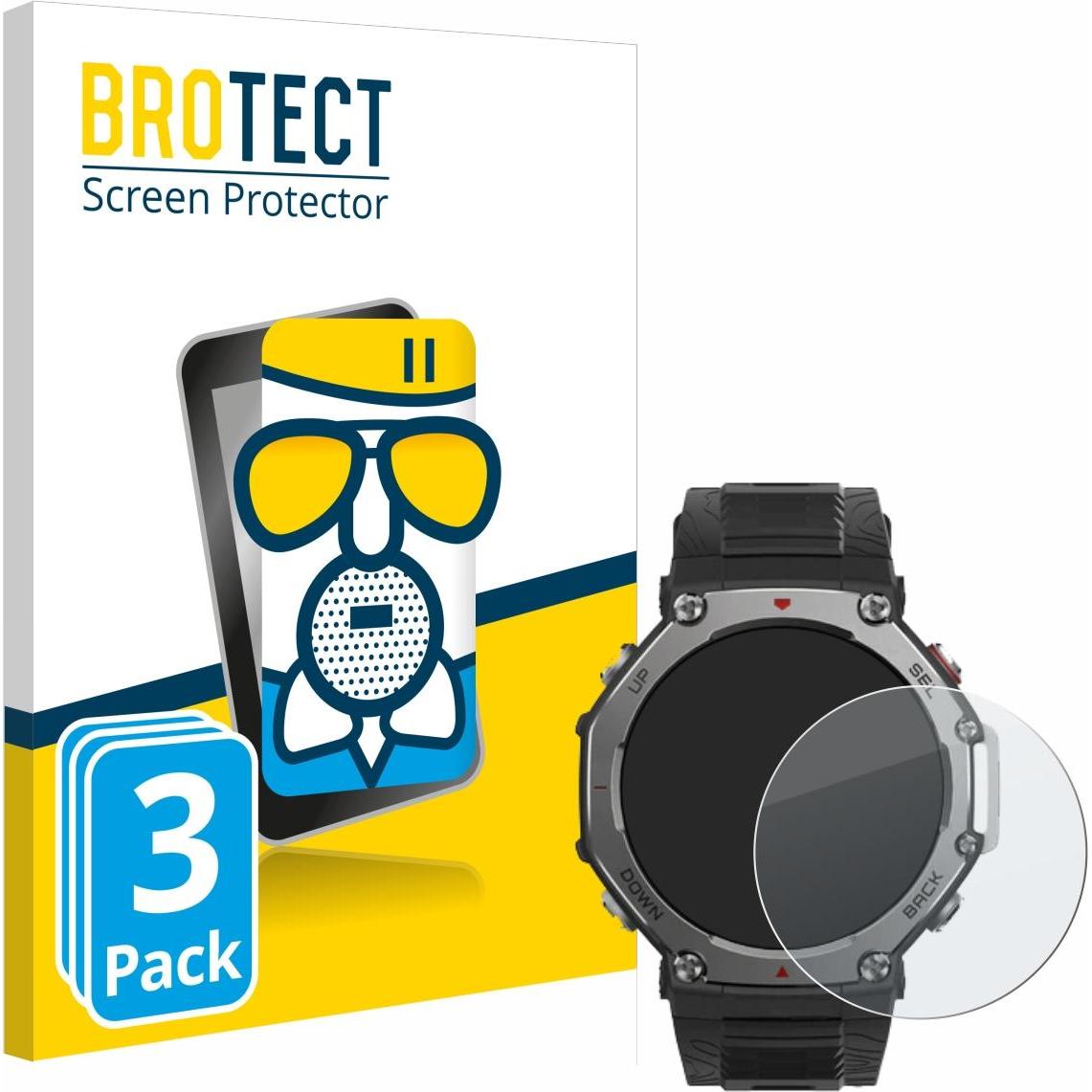 BROTECT Schutzglas Schutzfolie Glas Folie Displayschutz matt, Smartwatch Schutzfolie, Grau