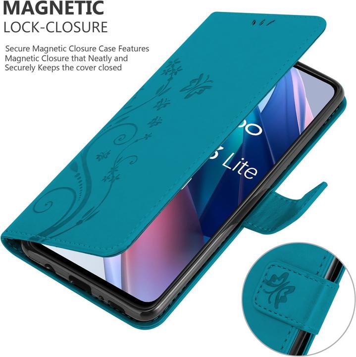 Immagine prodotto Cadorabo Copertina del libro a fiori (Oppo Find X3 Lite)