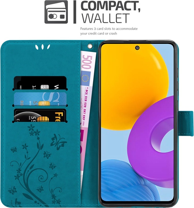 Actual product image Cadorabo Flower Book cover (Samsung Galaxy M52 5G)