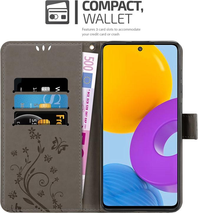 Actual product image Cadorabo Flower Book cover (Samsung Galaxy M52 5G)