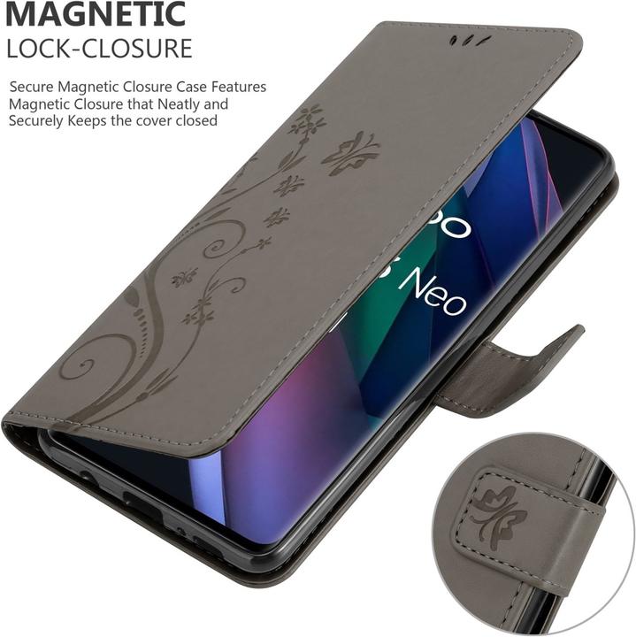 Immagine prodotto Cadorabo Copertina del libro a fiori (Oppo Find X3 Neo)