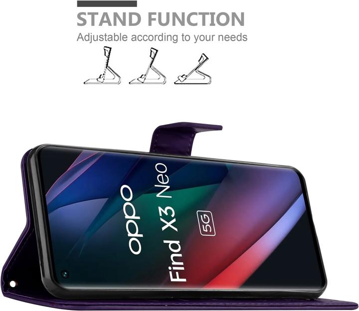 Actual product image Cadorabo Flower Book cover (Oppo Find X3 Neo)