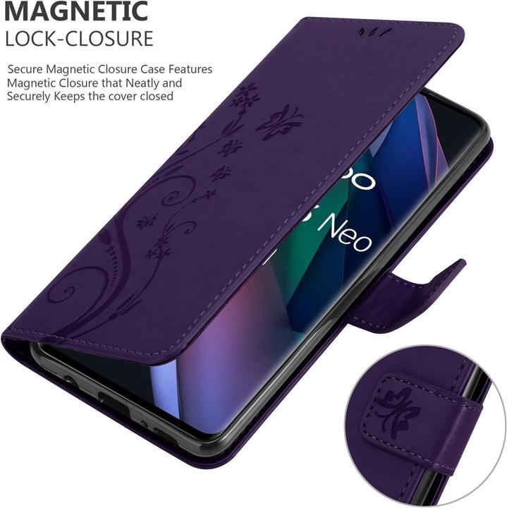 Actual product image Cadorabo Flower Book cover (Oppo Find X3 Neo)