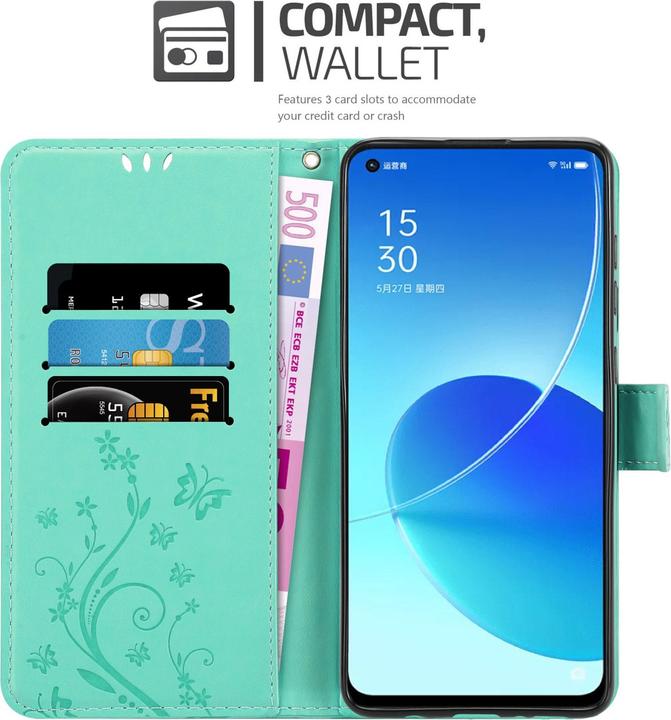 Immagine prodotto Cadorabo Copertina del libro a fiori (Oppo Reno 6 5G)