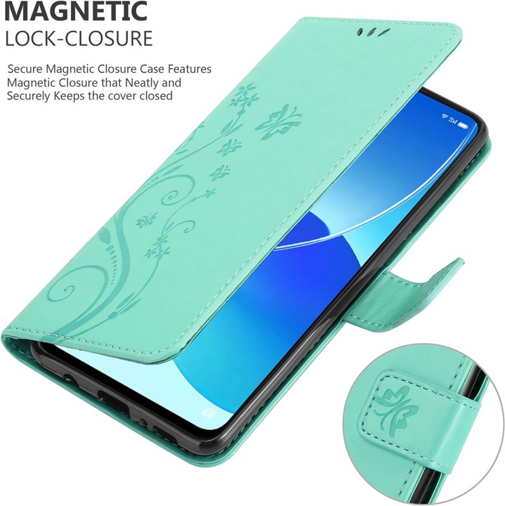 Actual product image Cadorabo Flower Book cover (Oppo Reno 6 5G)