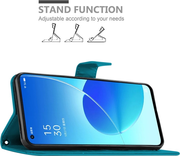 Actual product image Cadorabo Flower Book cover (Oppo Reno 6 5G)