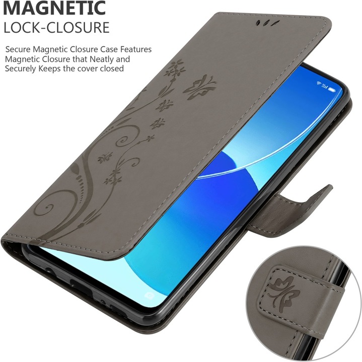 Actual product image Cadorabo Flower Book cover (Oppo Reno 6 5G)