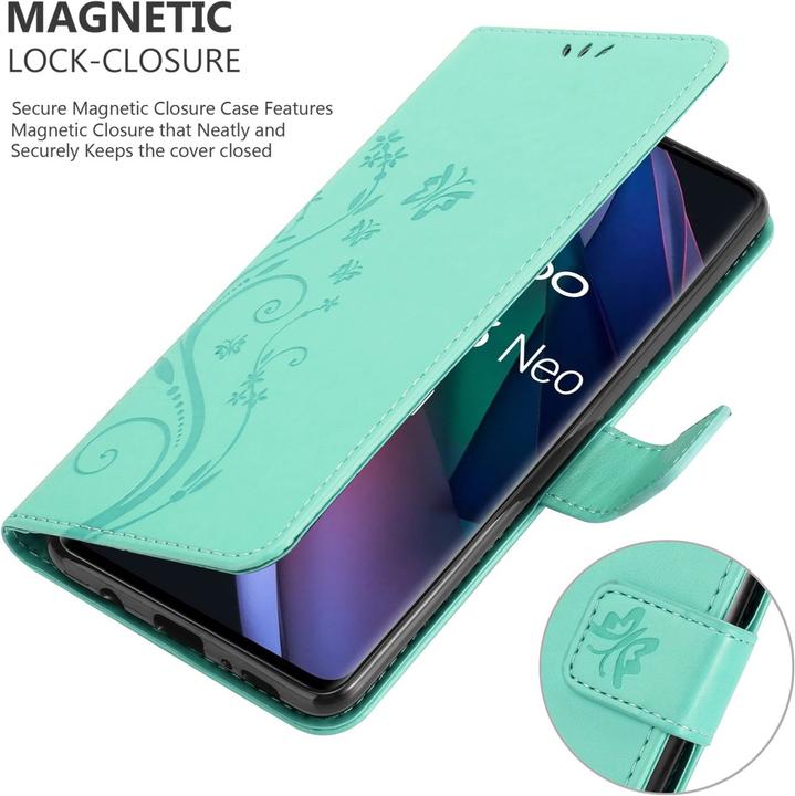 Immagine prodotto Cadorabo Copertina del libro a fiori (Oppo Find X3 Neo)