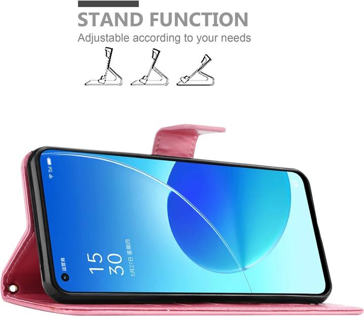 Actual product image Cadorabo Flower Book cover (Oppo Reno 6 5G)