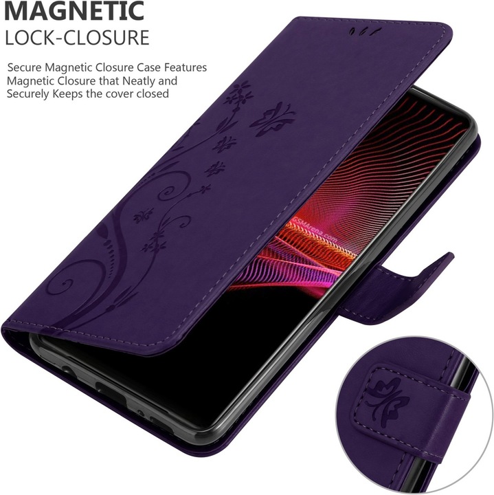 Actual product image Cadorabo Flower Book cover (Sony Xperia 1 III)