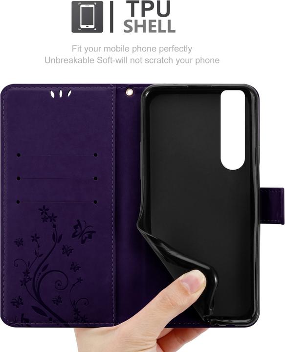 Actual product image Cadorabo Flower Book cover (Sony Xperia 1 III)