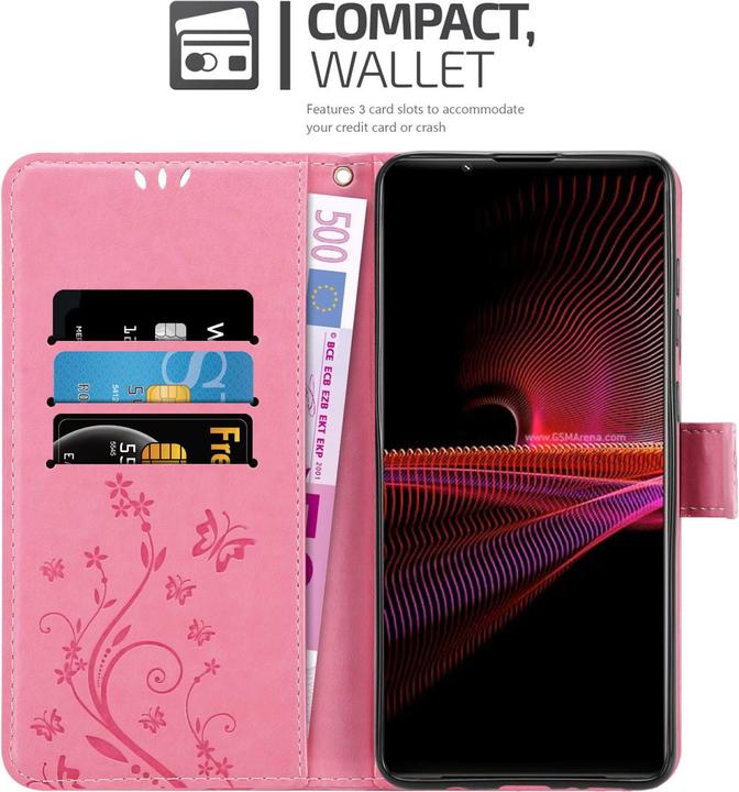 Produktbild Cadorabo Flower Book Hülle (Sony Xperia 1 III)