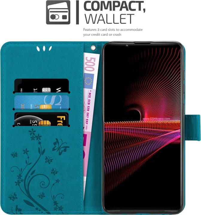 Actual product image Cadorabo Flower Book cover (Sony Xperia 1 III)