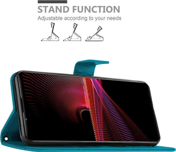 Actual product image Cadorabo Flower Book cover (Sony Xperia 1 III)